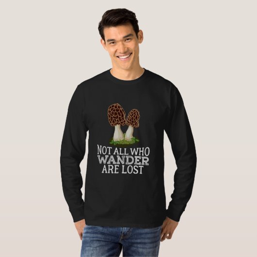 Funny Morel Mushroom Geschenk Forscher Pilz T-Shirt (Vorne ganz)