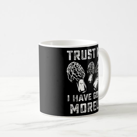 Funny Morel Mushroom Hunter Joke Pun Quotes Kaffeetasse (VorderseiteRechts)
