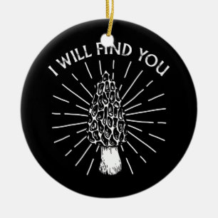 Funny Morel Pilz Jagd Outdoorsommer Keramik Ornament
