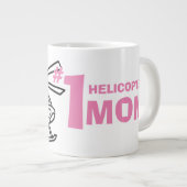 Funny Morgenkaffee Nummer Eins Helikopter Mama Jumbo-Tasse (Vorderseite Rechts)
