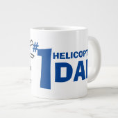 Funny Morgenkaffee Nummer Eins Hubschrauber Vater Jumbo-Tasse (Vorderseite Rechts)