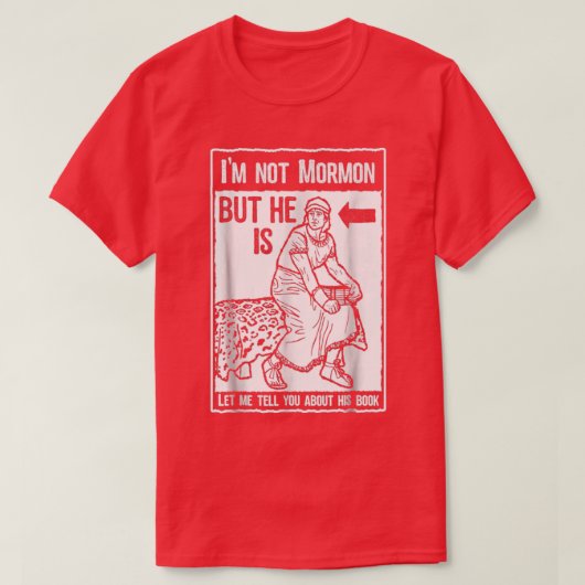 Funny Mormon LDS Buch Mormon Missionar T-Shirt (Design vorne)