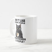 Funny Morning Cat Sprichwort Kaffeetasse (Vorderseite Links)