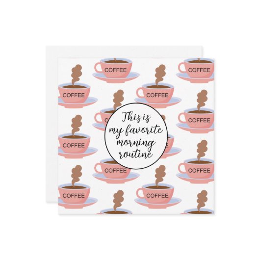 Funny Morning Coffee Karte (Vorderseite/Rückseite Beispiel)