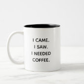 Funny Morning Coffee Mug Gift for Him or Her Zweifarbige Tasse (Links)