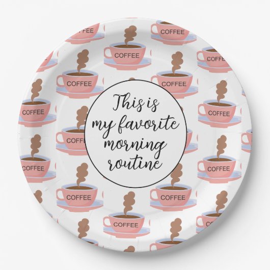Funny Morning Coffee Pappteller (Vorderseite)
