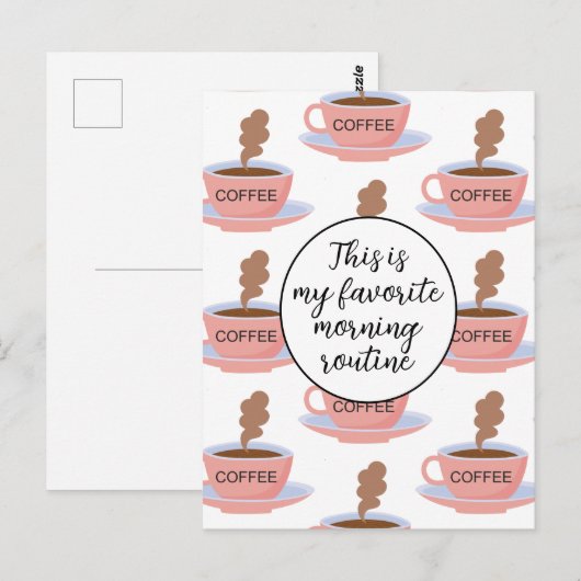 Funny Morning Coffee Postkarte (Vorne/Hinten)