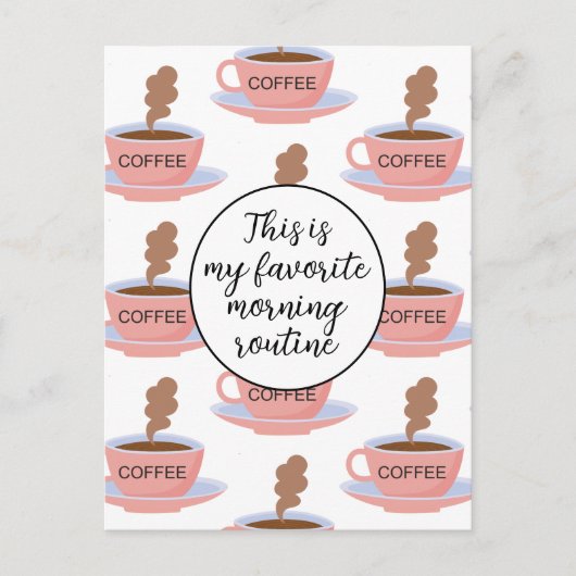 Funny Morning Coffee Postkarte (Vorderseite)