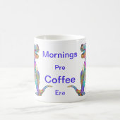 Funny Morning Coffee Psychedelic T Rex Dinosaur Kaffeetasse (Mittel)