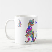 Funny Morning Coffee Psychedelic T Rex Dinosaur Kaffeetasse (Links)