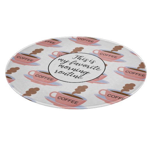 Funny Morning Coffee Schneidebrett (Ecke)