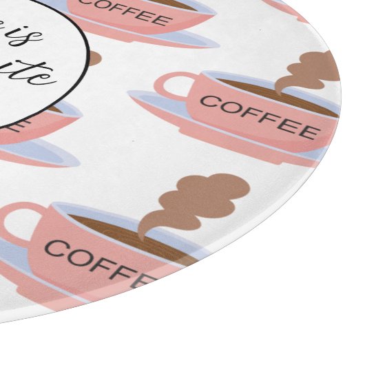 Funny Morning Coffee Schneidebrett (Ecke)