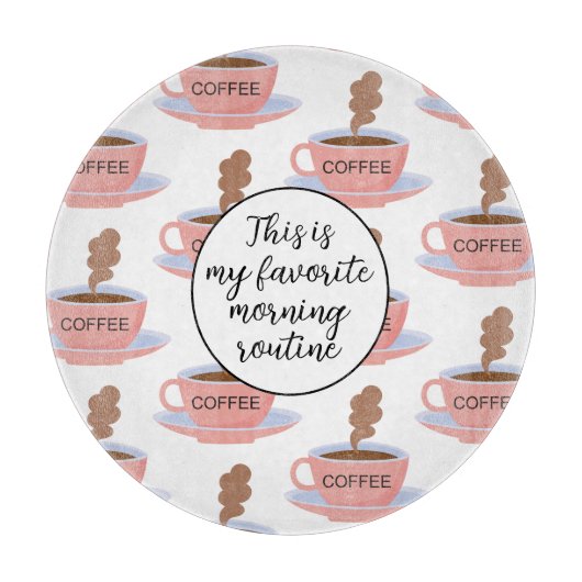 Funny Morning Coffee Schneidebrett (Vorderseite)