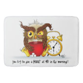 Funny Morning Cranking Owl Badematte (Vorderseite)