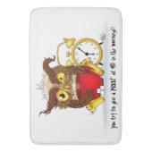 Funny Morning Cranking Owl Badematte (Vorderseite Vertikal)