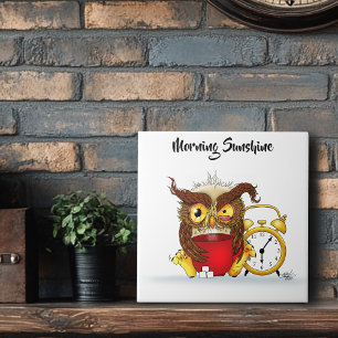 Funny Morning Cranking Owl Fliese