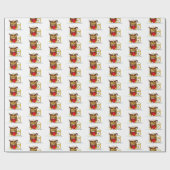 Funny Morning Cranking Owl Geschenkpapier (Flach)