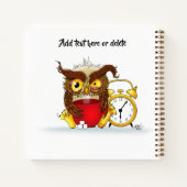 Funny Morning Cranking Owl Notizblock (Rückseite)