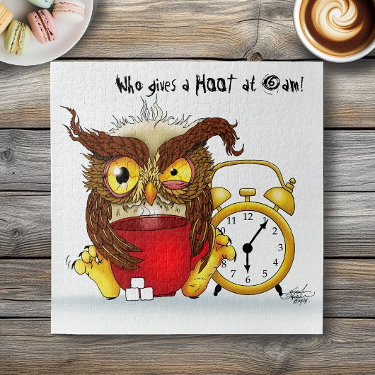 Funny Morning Cranking Owl Puzzle