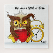 Funny Morning Cranking Owl Puzzle (Vertikal)