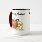 Funny Morning Cranking Owl Tasse (Vorderseite Links)