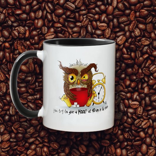 Funny Morning Cranking Owl Tasse