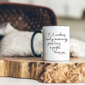 Funny Morning Minimalistische Skripttypografie Zweifarbige Tasse