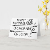 Funny Morning People zitieren Karte (Gelbe Blume)