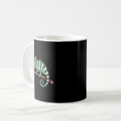 Funny Morning Person Coffee Lover Chameleon Kaffeetasse (Vorderseite Links)