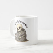 Funny Morning Skeleton Kaffee Tasse (Vorderseite Links)