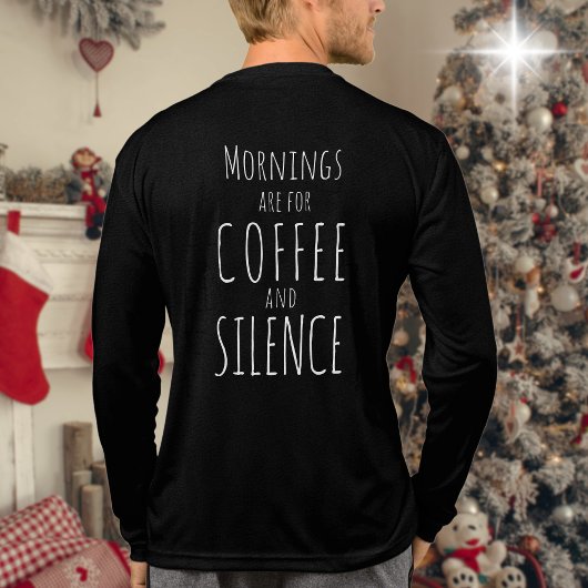Funny Mornings sind für Kaffee lange Ärmel Tri-Blend Shirt