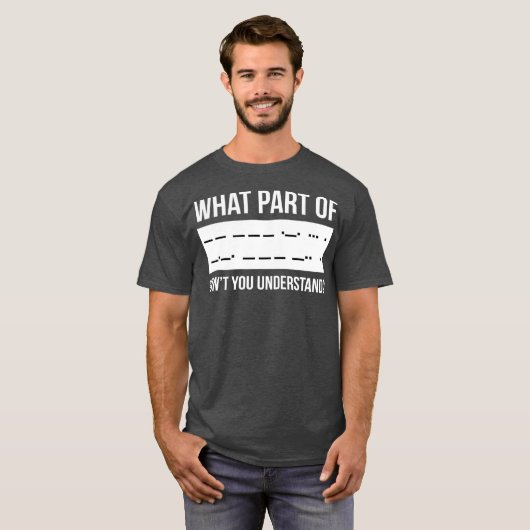 Funny Morse Code Shortwave Ham Radio Geschenk T-Shirt (Vorne ganz)