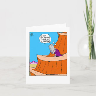 Funny Moses Ten Commandments Blank Greeting card Karte