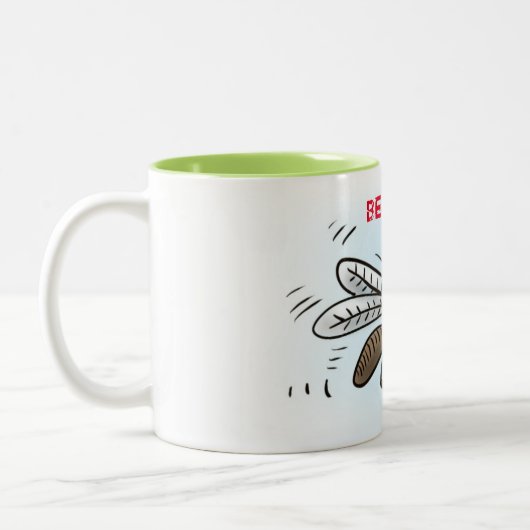 Funny Moskito Cartoon Zweifarbige Tasse (Links)
