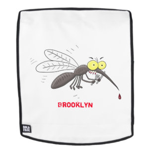 Funny mosquito insect cartoon illustration rucksack