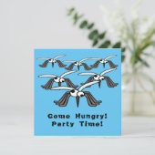 Funny Mosquitoes kommen Hunger Sommer GRILLEN Part Einladung (Stehend Vorderseite)