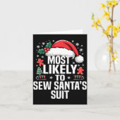 Funny Most Likely To Christmas Family Pajama Match Karte (Gelbe Blume)