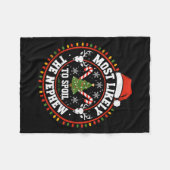 Funny Most Likely To Sil The Grandson Christmas Pa Fleecedecke (Vorderseite (Horizontal))