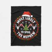 Funny Most Likely To Sil The Grandson Christmas Pa Fleecedecke (Vorderseite)