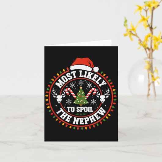 Funny Most Likely To Sil The Grandson Christmas Pa Karte (Gelbe Blume)