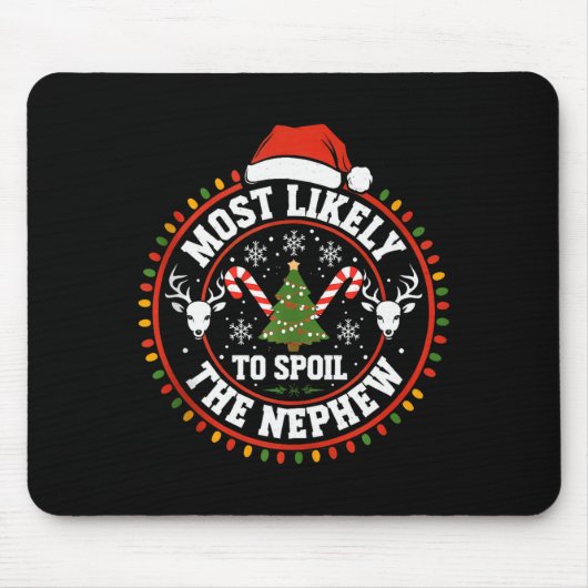 Funny Most Likely To Sil The Grandson Christmas Pa Mousepad (Vorne)