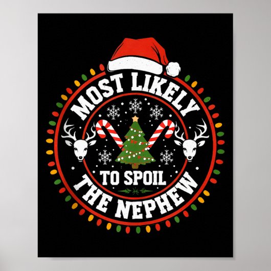 Funny Most Likely To Sil The Grandson Christmas Pa Poster (Vorne)