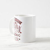 Funny Most Likely To Spread Christmas Cheer Plaid Kaffeetasse (Vorderseite Links)