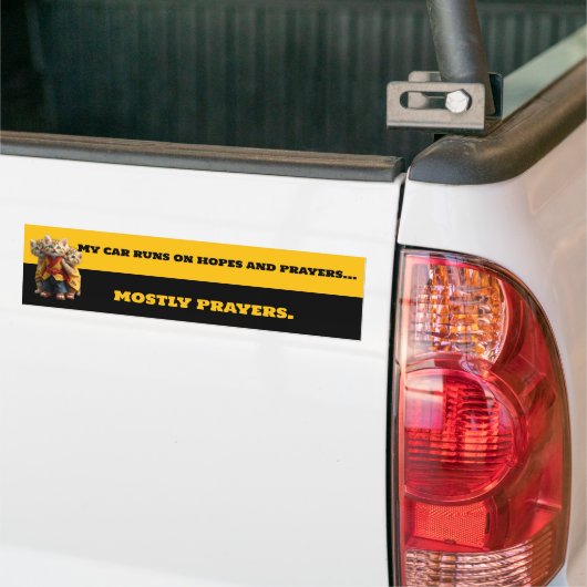 Funny Mostly Prayers Bumper Sticker - Monk Cat Car Autoaufkleber (Auf Lkw)