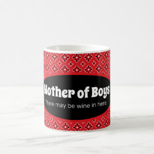Funny Mother Boys Red Bandana Coffee Tasse