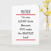 Funny Mother Cheeky Verse Happy Birthday Karte (Gelbe Blume)