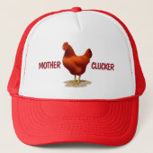 Funny Mother Clucker Chicken Bauer Red Hen Truckerkappe (Vorderseite)
