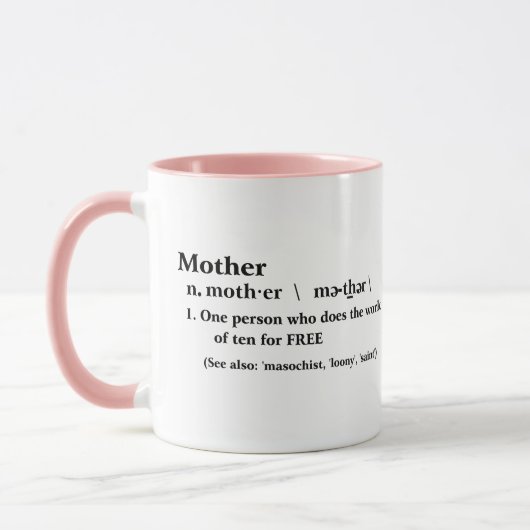 Funny Mother Day Gift-Idea Tee Kaffee Tasse (Links)