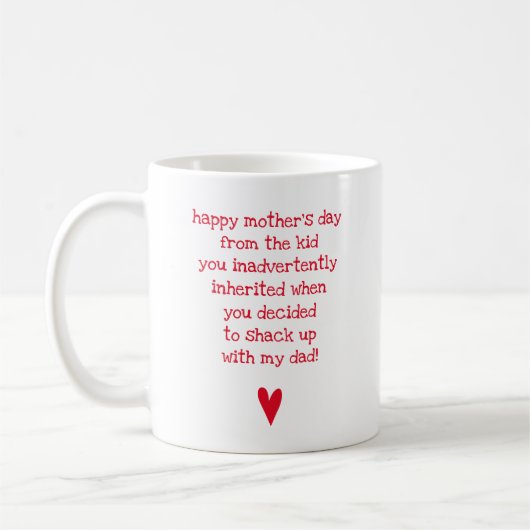 Funny Mother Day Quote für Bonus Mama Kaffee Tasse (Links)