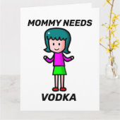 FUNNY MOTHER GREETING CARD, VODKA KARTE (Gelbe Blume)